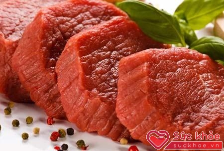 Ăn các loại thịt có màu đỏ rất tốt cho thực đơn tăng cân