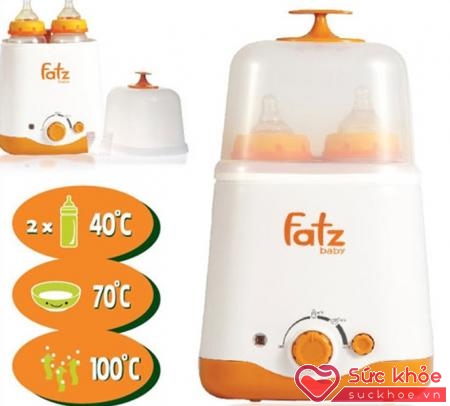 Máy Hâm Sữa Tiệt Trùng 2 Bình Cổ Rộng Fatz Baby Hàn Quốc