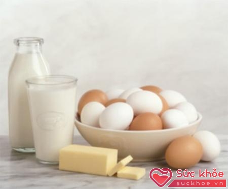 Trứng và sữa giúp vòng một phát triển nở nang hơn