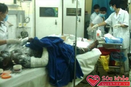 Các nạn nhân bỏng ở Quảng Ninh đang được điều trị 