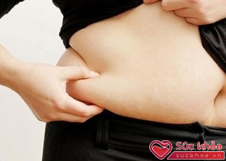 Mỡ tích tụ phổ biến nhất là ở vùng bụng