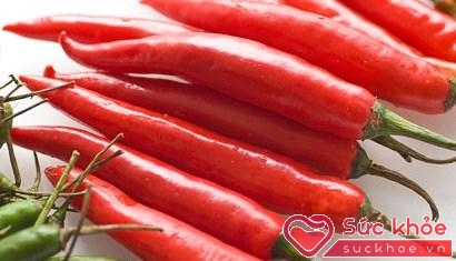 Ớt có nhiều chất capsaicin, tập trung nhiều nhất ở gần cuống