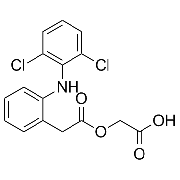 Cấu trúc phân tử aceclofenac.