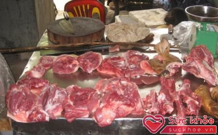 Thịt lợn chủ yếu là thịt nạc mà hầu như không có thịt mỡ có chứa nhiều độc tố