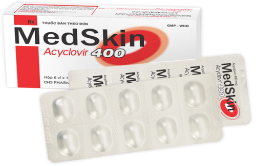 Medskin Acyclovir 400 - Điều trị và dự phòng tái nhiễm virus Herpes simplex