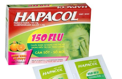 Hapacol 150 Flu là thuốc giảm đau, hạ nhiệt và kháng dị ứng hiệu quả