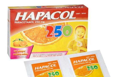 Hapacol 250 - thuốc hạ sốt giảm đau cho trẻ hiệu quả