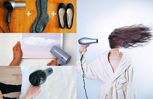 Những công dụng của máy sấy tóc mà có thể bạn chưa biết