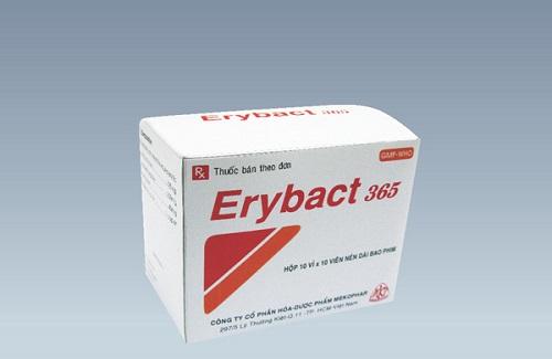 Erybact 365 (viên bao phim) - Thuốc điều trị các trường hợp nhiễm khuẩn