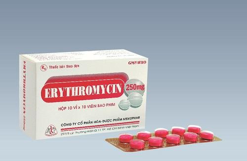 Erythromycin 250mg (viên bao phim) - Thông tin và hướng dẫn sử dụng