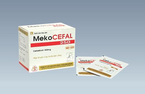 Mekocefal 250 (thuốc bột) - Thuốc điều trị nhiễm khuẩn do vi khuẩn nhạy cảm