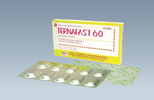 Ternafast 60 - Điều trị triệu chứng trong viêm mũi dị ứng theo mùa