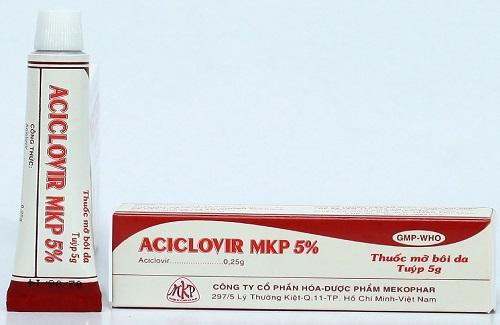 Aciclovir MKP 5% - Điều trị các trường hợp nhiễm Herpes simplex trên da