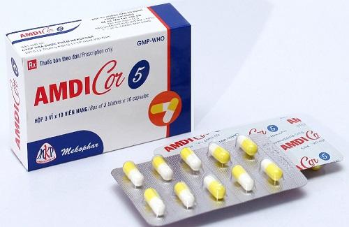 Amdicor 5 (viên nang) - Điều trị tăng huyết áp, dự phòng đau thắt ngực ổn định