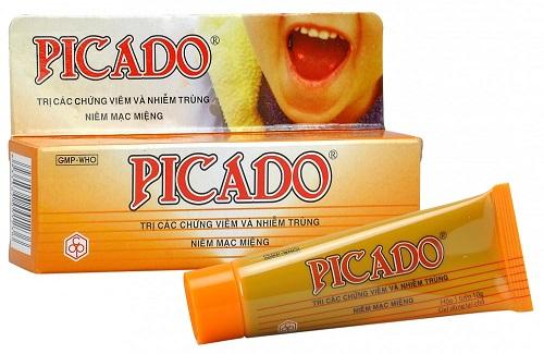 Picado - Điều trị tại chỗ các chứng viêm và nhiễm trùng niêm mạc miệng
