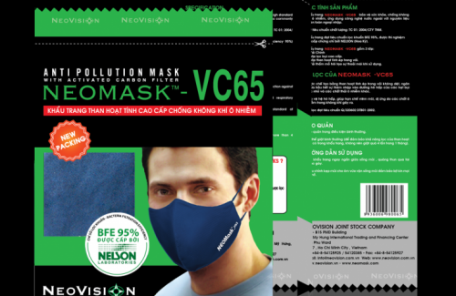 Khẩu trang Neomask VC65 - Bảo vệ hệ hô hấp an toàn, hiệu quả