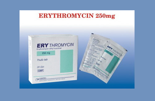 Erythromycin 250mg (thuốc bột, DP TW Vidipha) và một số thông tin thuốc