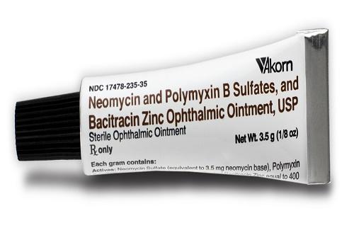 Neomycin, Polymyxin và Bacitracin (Thuốc mỡ tra mắt) và thông tin thuốc