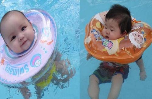 PHAO CỔ cho bé yêu tập bơi - Dễ thương thì có đấy nhưng TÁC HẠI khó lường, bố mẹ đừng nhìn con cười mà nghĩ con thoải mái!
