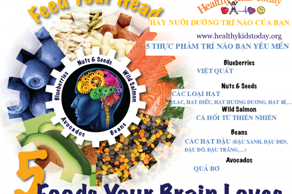 Mách nước 5 thực phẩm tốt cho sự phát triển trí não của bạn
