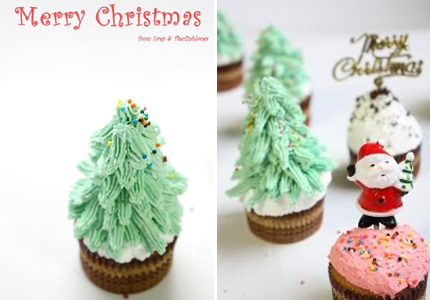 Cách làm bánh cupcake hình cây thông Noel nhìn là mê