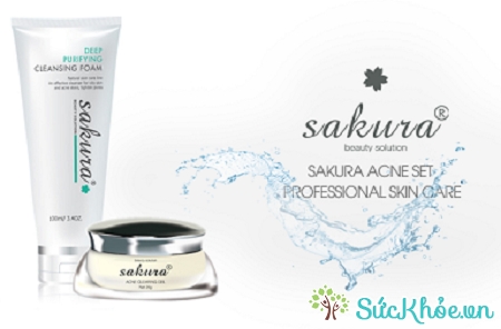 Sản phẩm kem trị mụn sakura acne clearing cream