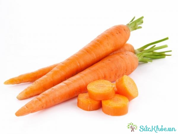 Cà rốt chứa một trong số những vitamin tốt cho da