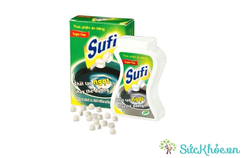 Sufi chứa đường aspartame là chất làm ngọt có độ ngọt gấp 180 - 200 lần so với đường sucrose