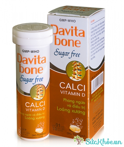 Davita Bone Sugar Free chứa calci và vitamin D được sử dụng để phòng ngừa loãng xương hiệu quả