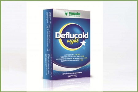 Thuốc Deflucold Night điều trị các triệu chứng bệnh cảm cúm