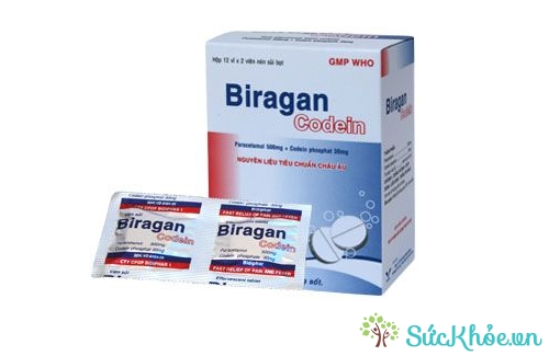 Biragan Codein Sui được chỉ định điều trị các cơn đau vừa phải hiệu quả