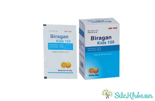 Biragan kids 150 có tác dụng trong việc hạ sốt, giảm đau hiệu quả
