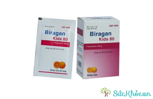 Biragan Kids 80 có tác dụng hạ sốt giảm đau cho trẻ hiệu quả