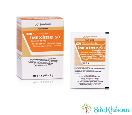 Thuốc Imexime 50 được chỉ định điều trị viêm phế quản cấp và mạn tính