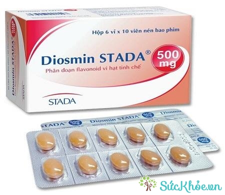 Thuốc Diosmin Stada 500 mg điều trị triệu chứng suy tĩnh mạch - mạch bạch huyết