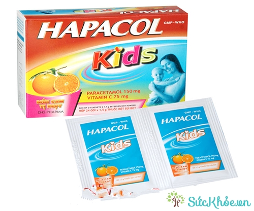 Hapacol kids có tác dụng hạ sốt, giảm đau, tăng cường sức đề kháng cho trẻ hiệu quả