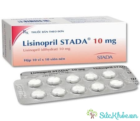 Thuốc Lisinopril Stada 10mg điều trị tăng huyết áp, suy tim sung huyết, nhồi máu cơ tim
