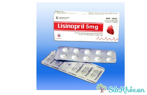 Lisinopril 5mg có tác dụng điều trị tăng huyết áo, suy tim... hiệu quả