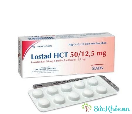 Thuốc Lostad HCT 50/12,5 mg dùng để điều trị tăng huyết áp