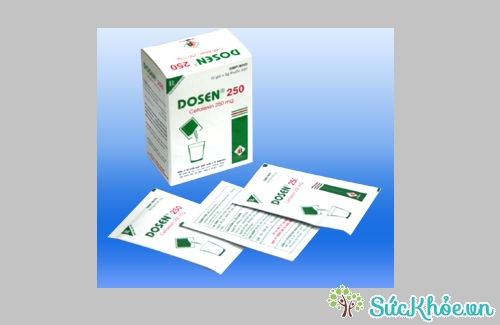 Dosen 250mg được chỉ định trong điều trị các nhiễm khuẩn do các vi khuẩn nhạy cảm hiệu quả