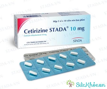 Cetirizine Stada 10mg điều trị viêm mũi dị ứng, mề đay tự phát