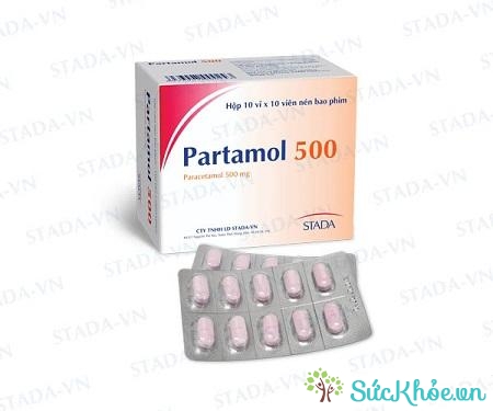 Partamol 500 (vỉ) giúp điều trị các cơn đau và sốt từ nhẹ đến vừa