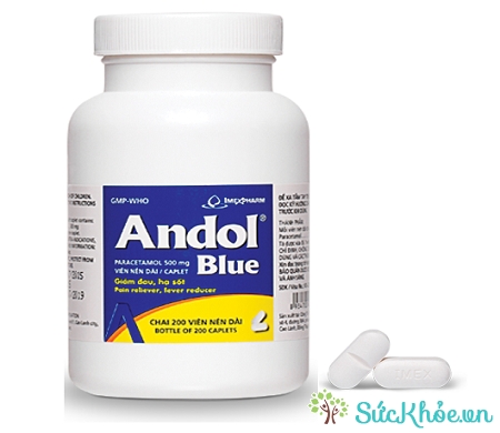 Thuốc Andol Blue là thuốc điều trị chứng đau và sốt nhẹ đến vừa