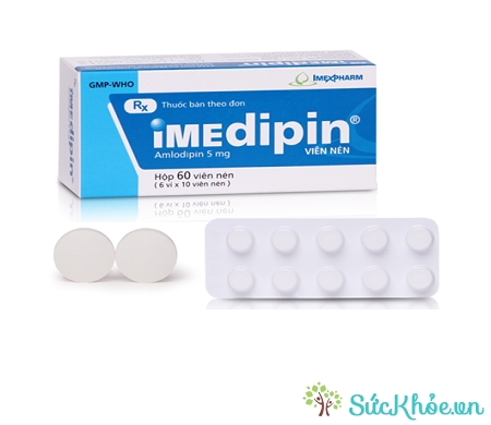 Imedipin 5mg điều trị tăng huyết áp, dự phòng đau thắt ngực ổn định mãn tính