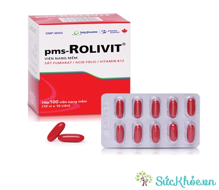 Thuốc pms-Rolivit điều trị thiếu máu do thiếu sắt