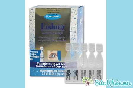 Thuốc Endura làm giảm tạm thời cảm giác nóng, kích ứng do khô mắt